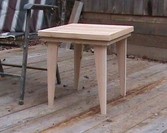 Small Cedar Patio Table - Plant Stand - Side Table - Outdoor Table - 17" Wide x 17" Deep x 17 1/2" Tall