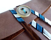 Kindle sleeve, Leather, African wax print