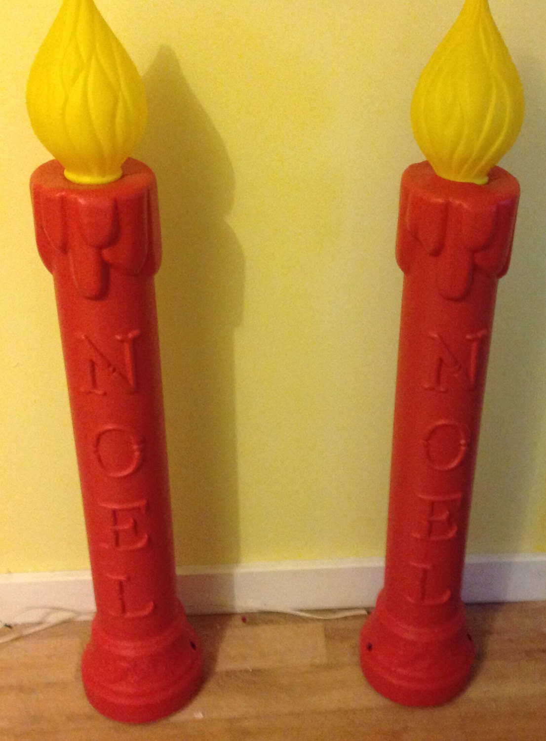 Noel Candles Vintage Blow Mold Christmas Lights