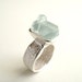 Aquamarine Ring Sterling Silver With Natural Raw Aquamarine Aquamarine Crystal Jewelry