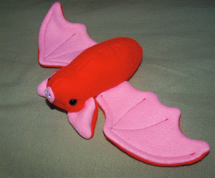 pink bat plushie