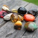 Raw Stone Long Necklace Turquoise Pendant Summer Fashion Jewelry Cluster Necklace OOAK Huge Baltic Amber Orange Coral Teal Blue Honey Yellow