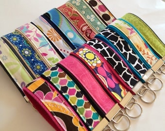 Key Fob, Wristlet Key Fob, Mini Key Fob, Keychain - Choose your design and Size