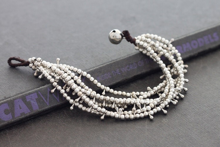 Water Drop Layer Silver Bracelet by XtraVirgin on Etsy
