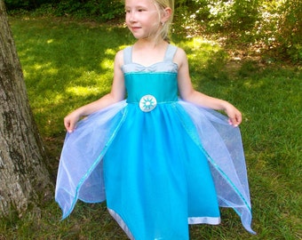 Rapunzel Dress: lined purple sparkle tutu with pink center and