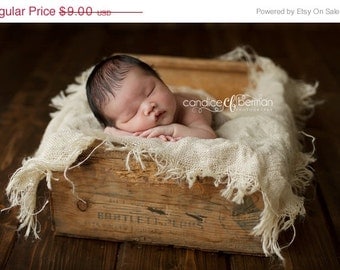 Burlap Layering Blanket Photography Prop Newborn Baby Photo Prop Mini Burlap Blanket