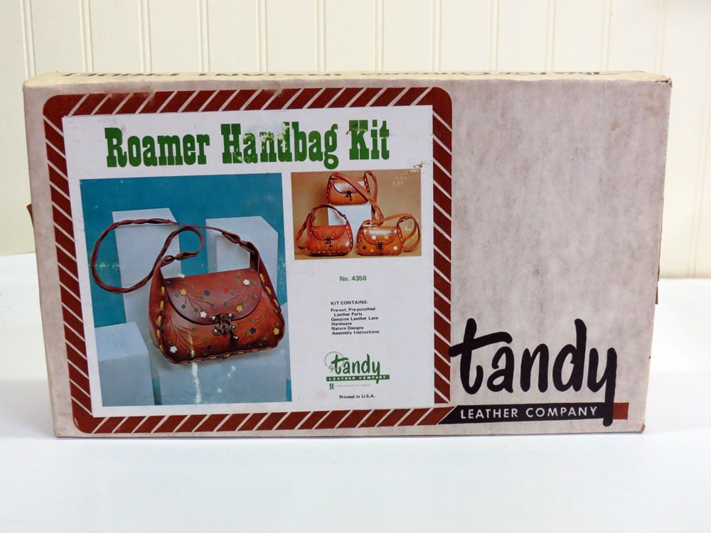 Tandy Roamer Handbag Kit DIY Leather Purse 1970s NOS