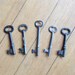 vintage antique metal skeleton keys - ghost - spooky - american horror story