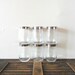 vintage mad men chic silver rimmed whiskey glasses - set of six - midcentury bar - fathers day gift