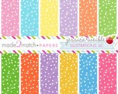 Cute Crazy Dot Easter Digital Papers - Commercial Use OK - Digital Papers, Dotted Digital Backgrounds, Easter Backgrounds Il_170x135
