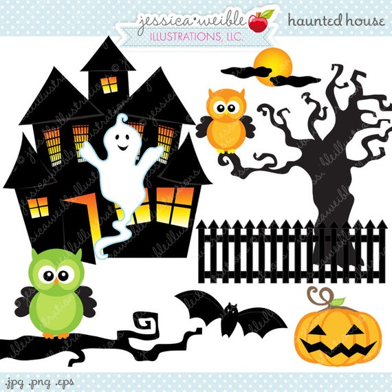 clipart haunted halloween houses - photo #17