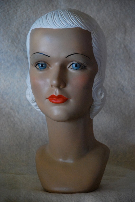 Items similar to vintage mannequin head, mannequin head, mannikin head