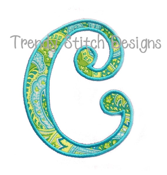 Pizazz Font Applique Design 4x4 and 5x7 Applique Machine