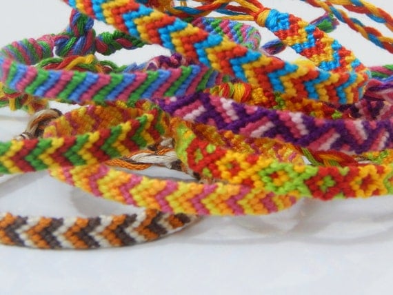 Diagonal Stripe Friendship Bracelet by MrsCampbellsBoutique