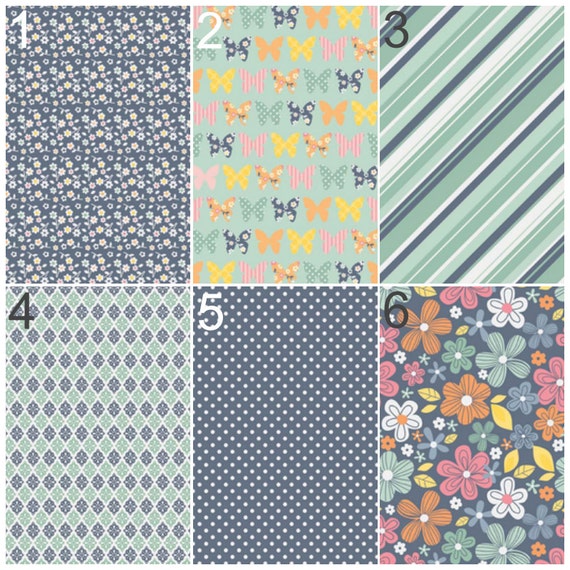 Items similar to Beautiful Blue (Baby Bedding Crib Set) Pink, Mint, Navy, Yellow, Butterfly