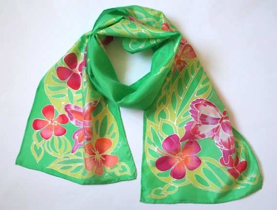 Green Scarf. Fight LYME disease. Spring Scarf. New Life. Spring Green, Perfect Spring Scarf. Gifts for Her.