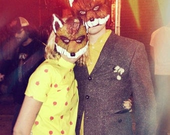 Mr. and Mrs. Fox, mardi gras masks, Fantastic Mr. Fox, Fantastic Mrs. Fox, Felicity Fox, fox mask, fox masks, fox costume, couple costume