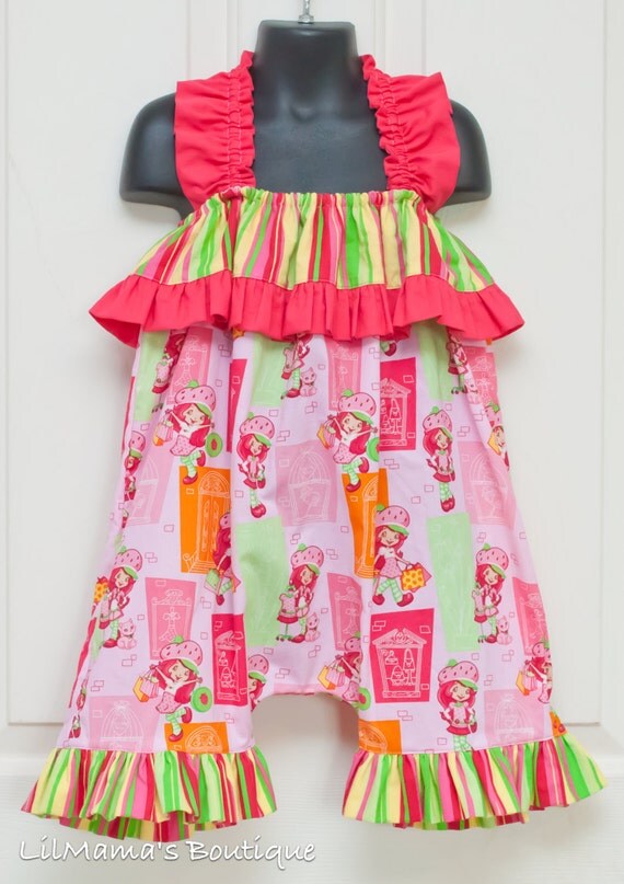 Items similar to Girls Capri length halter romper 4T on Etsy