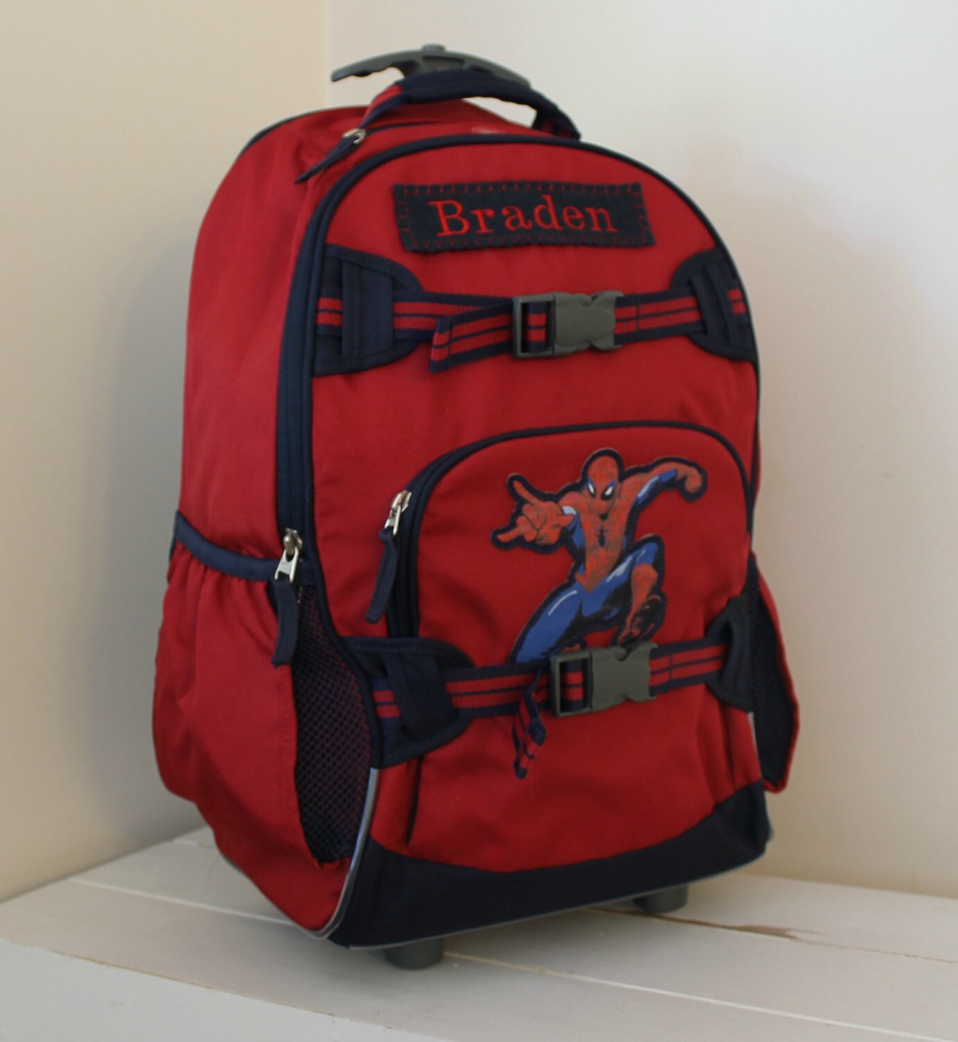 Large Rolling Backpack With Monogram Upcycled Pottery Barn