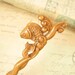 Exquisite Peach Wood Hair Stick - Fish