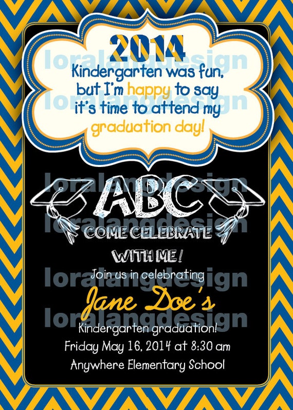 DIY Printable Preschool or Kindergarten Graduation Invitation Il_570xn