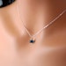 Choker Necklace, London Blue Topaz, Sterling Silver, Teal Gemstone, AAA Semiprecious Onion, Simple, Wire Wrapped Jewelry, Free Shipping