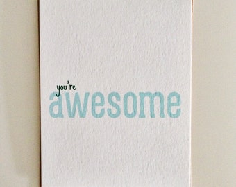 You're awesome card | Etsy