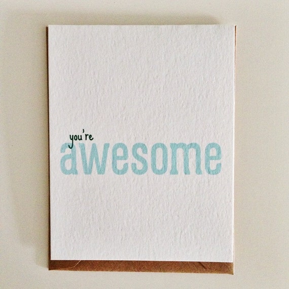 You're Awesome Funny Congratulations card by CrumpleAndToss