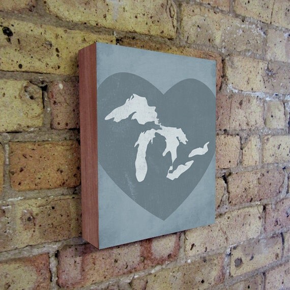 Great Lakes Art Lake Michigan Lake Erie Lake by LuciusArt