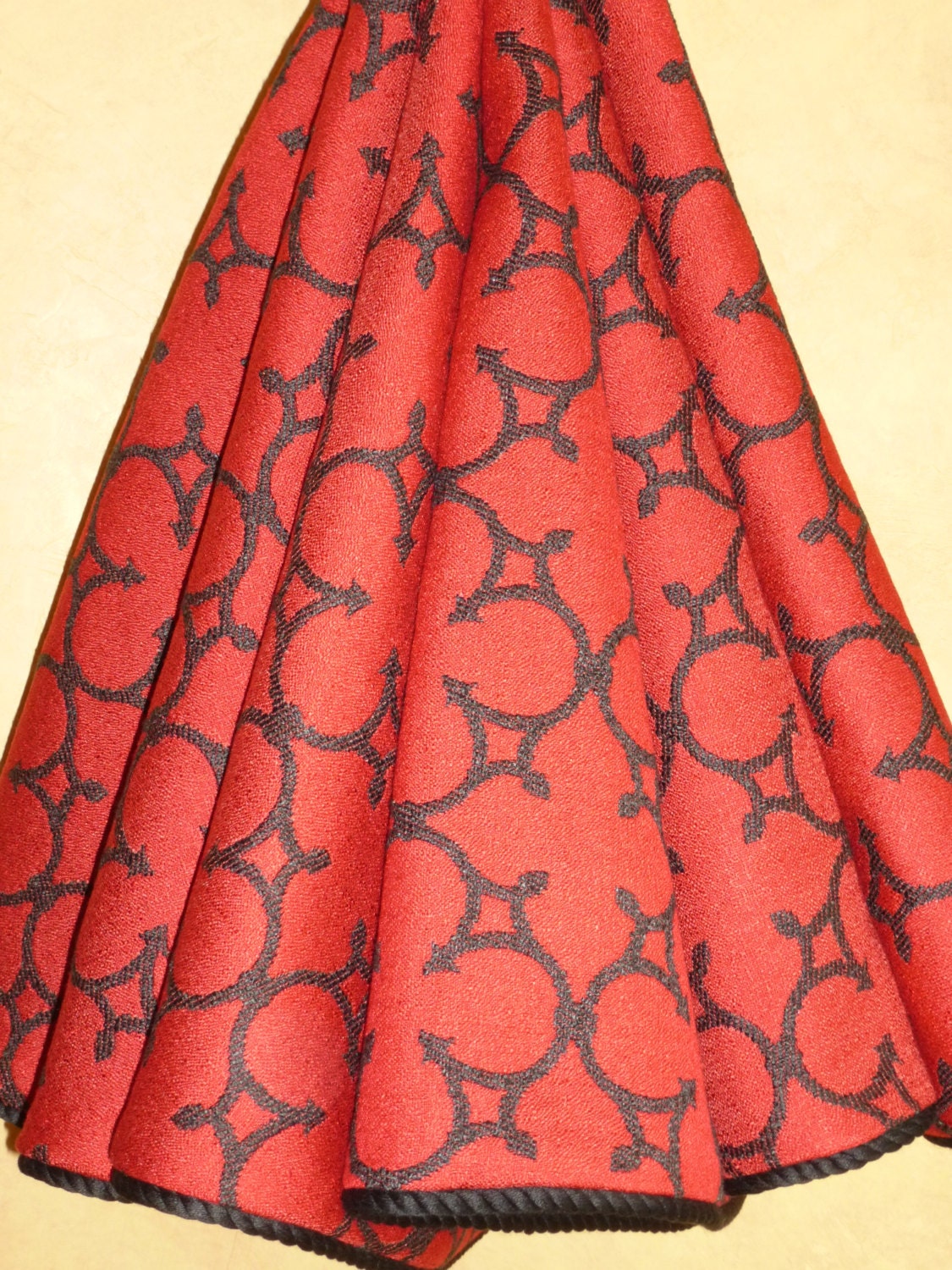 high end christmas tree skirt in red and black high end christmas tree skirt in red and black
