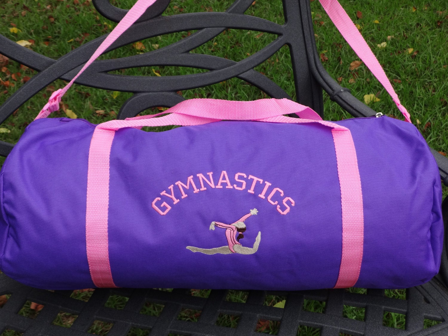 Personalized GYMNASTICS Bag Dance Bag Ballet Bag Purple Duffle