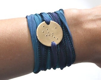 Brass Virgo, Virgo Jewelry, Virgo Bracelet, Constellation Jewelry, Constellation Bracelet, Wrap Bracelet, Zodiac Jewelry, Astronomy Jewelry