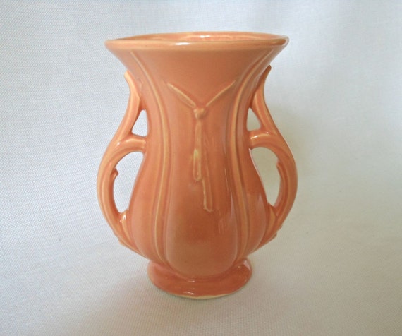 Vintage McCoy Pottery Double Handled Vase By 2cool2toss On Etsy