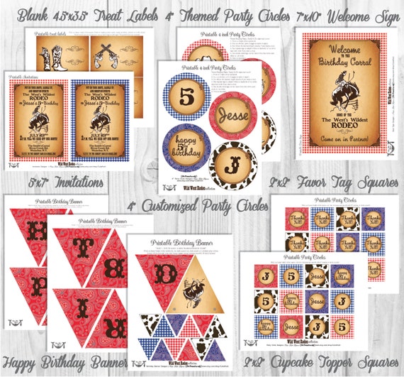 Western Party Decorations, Printable Party By Cutie Putti Paperie Il_570xn