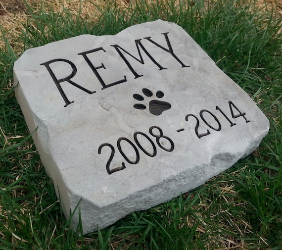 DOG MEMORIAL Stone Personalized Garden Stone by CarvedStone