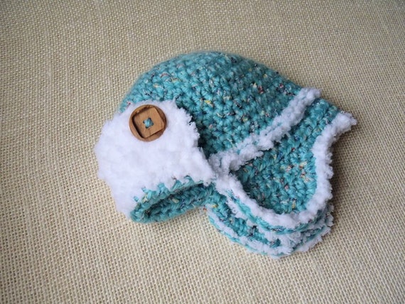 Crochet Baby Lumberjack Aviator Style Hat Earflap by ...