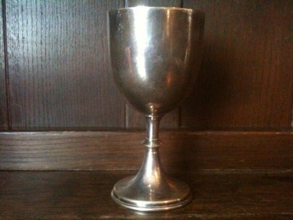 English Trophy Cup cup  Un Vintage Goblet  vintage  circa 1950's trophy Engraved / English