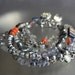 RESERVED FOR SARAH - Multi Strand Labradorite, Iolite, Moonstone, Carnelian, Gray Pearl, Sterling Silver Bracelet