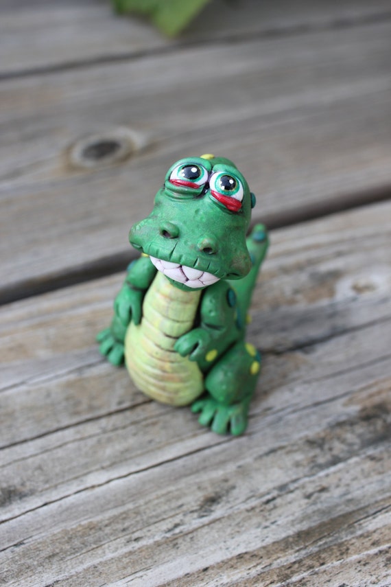 TRex Dinosaur Ornament Polymer Clay Sculpture