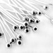Jewelry Findings : 100 Ball Head Pins ... Antique Silver 18mm x .7mm -- Lead, Nickel & Cadmium Free 74558