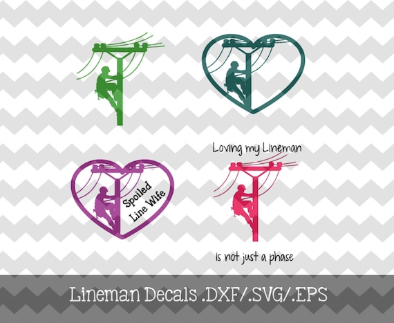 Download Lineman Decal Designs.DXF/.SVG/.EPS Files for use with your