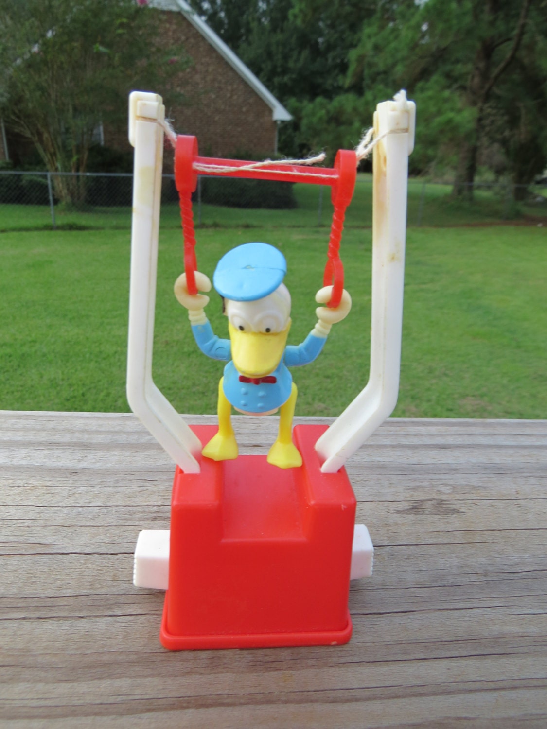Disney Donald Duck Tricky Trapeze Toy 1977 Gabriel box G