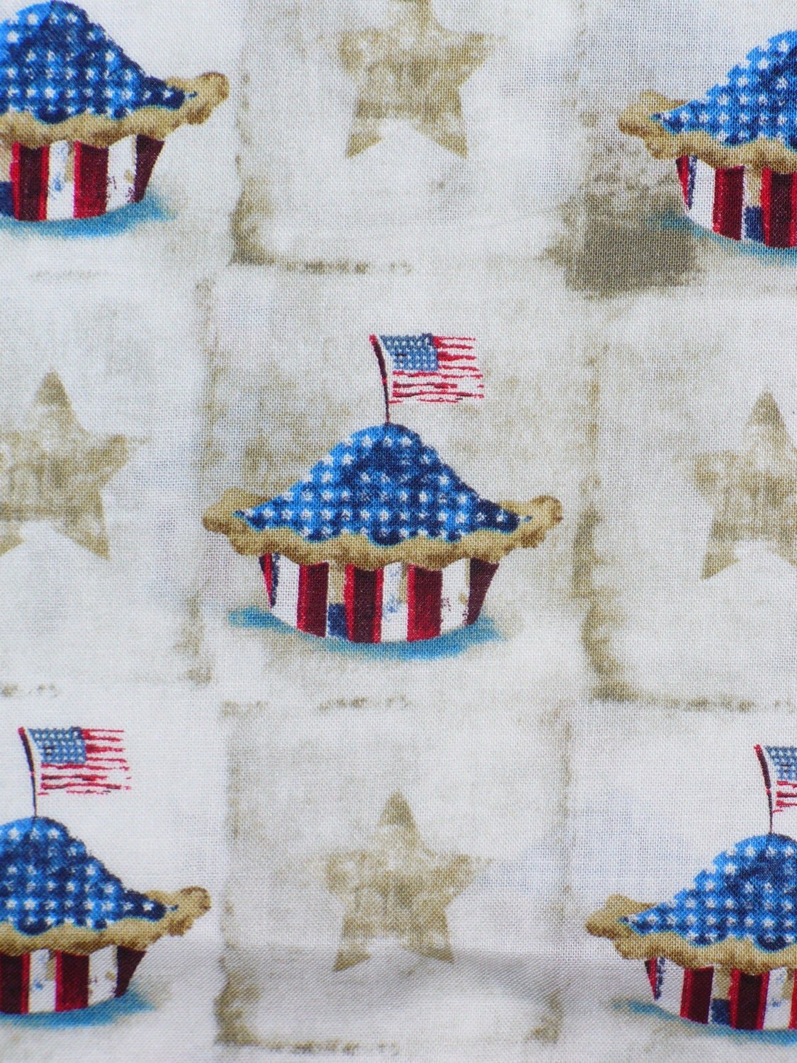 Patriotic Fabric / American Flag / 2 by trinketsintheattic