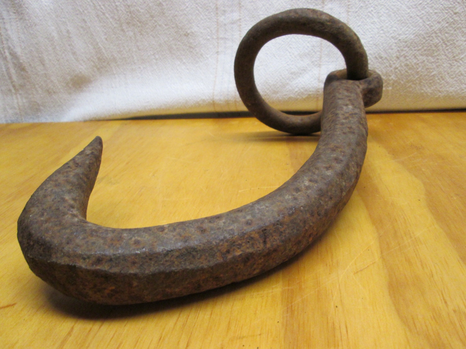 Large Farm or Logging Hook 16 Rusty and Rustic Hook