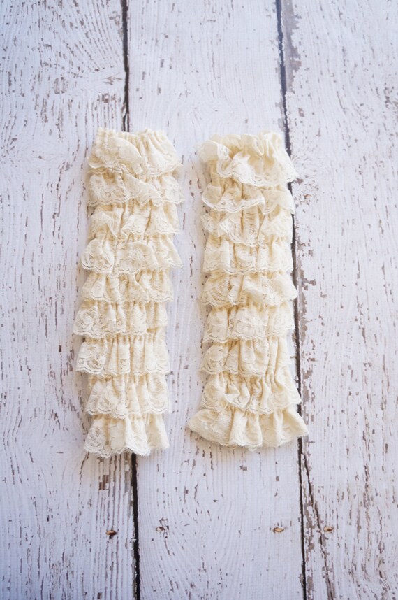 Lace Leg Warmers Ivory Leg Warmer Girls Leg by PoshPeanutKids