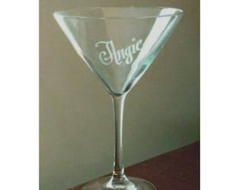 Personalized 8 oz. Martini Glass