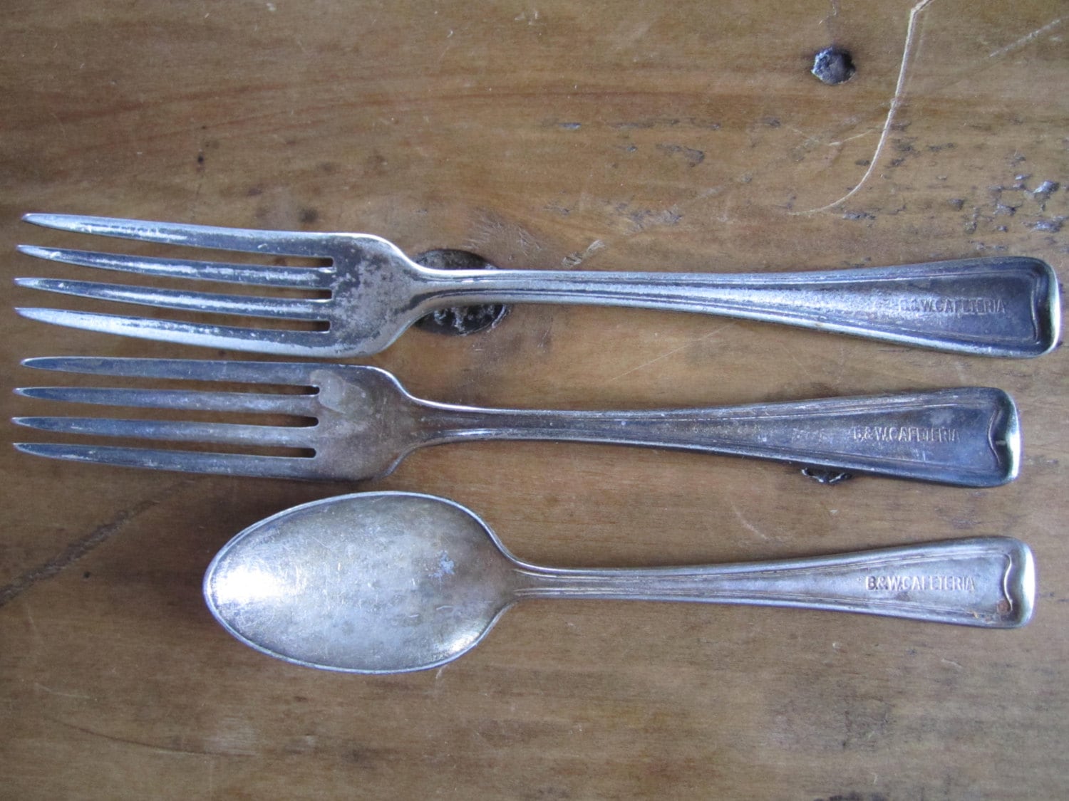 Vintage Restaurant Flatware B&W Cafeteria Nashville Haute Juice