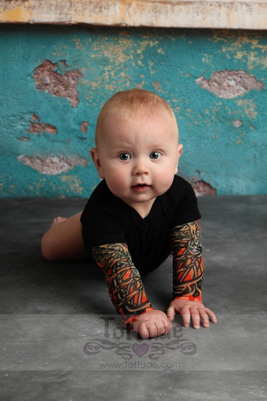 tattoo sleeve tattoos sleeves shirt bodysuit fake onesie babies arm shirts tattooed