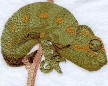Unique chameleon embroidery related items | Etsy