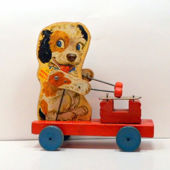 fisher price wooden dog